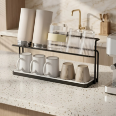 뤼민 컵걸이 컵정리대 텀블러정리대 머그컵걸이, 1개, 블랙