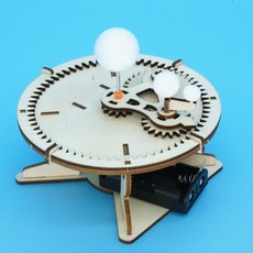 臺灣熱銷 博燃科敎木質益智科敎玩具diy小製作材料包兒童手工模型科學玩具, 三球儀材料包, 1個