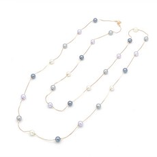 秋冬新款長款毛衣鏈 氣質多層珍珠項鏈 時尚服飾配飾, N012長項鍊(153cm)-K金, 1個