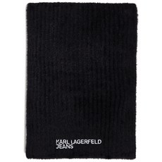 칼라거펠트진 플러피 로고 자수 스카프