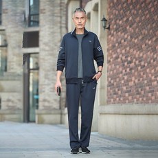 男運動套裝春季爸爸裝寬鬆中老年男士休閒運動服全套兩三件套裝