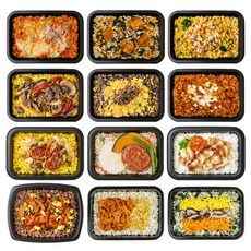 굿스푼 덮밥도시락 12종 양많은 볶음밥 식단 아침 점심 저녁 식사대용, 12개, 220g