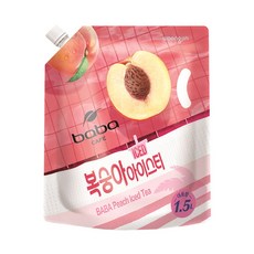 웅진 아이스티 복숭아 파우치 음료 대용량, 1개, 1.5L