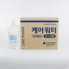 케어워터 가정용 의료용 정제수 2L 1병