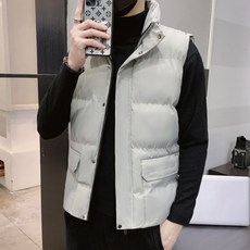 休閒加絨潮流保暖馬甲 防風抗寒加厚鎖溫背心