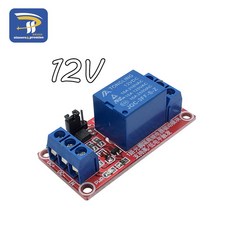 옵토커플러 지원 고/저 레벨 트리거가 있는 Arduino용 1 채널 5V 12V 릴레이 모듈 보드 실드, 1개