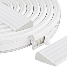 Innconee 10m(32.8피트) 웨지 모양 폼 웨더 스트리핑 씰 스트립 창문 문용 방음 소음 감소 슬라이딩 도어 창문 프레임용 내광성 단열 테이프 내후성 씰(화, 화이트