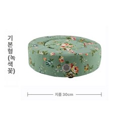 에비노 쑥좌훈기 온열 좌욕 좌욕기 온열방석 찜질기, 그린플라워패턴 베이직 40cm, 1개, 기본 색상