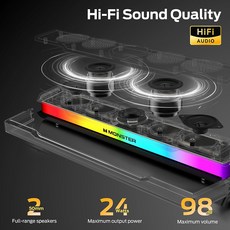 MONSTER S330 스테레오 동적 조명이 스피커 사운드 PC RGB HIFI 컴퓨터