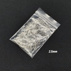PARABRO 누름볼 비드팁, 실버, 500개, 2.5mm, 실버