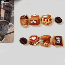 샤샤리사 미니까페 커피 냉장고자석 8종세트 마그넷 인테리어장식품