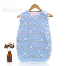 愛兒寶 六層紗布睡袋 嬰兒防踢被 透氣吸汗四層泡泡紗背心式蘑菇寶寶睡袋