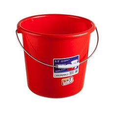 珠塑 加厚塑料水桶 22L 紅色 附蓋, 1個, 加厚珠塑桶15L升-紅色-不帶蓋