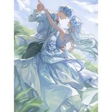 숫자로 그리는 유화 애니메이션 비욘드 저니 캐릭터 홈 데코레이션 페인팅 벽 침실 룸 데코 선물 프레임리스 218213, 30x40cm, A9