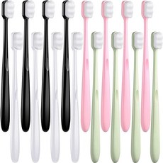 Patelai칫솔16개입블랙브러시헤드 부드러운20000브리슬칫솔모 마이크로나노수동칫솔 성인및아동용 약한잇몸용120761, Patelai칫솔16개입블랙브러시헤드,부드러운20000