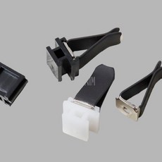 사각 플라스틱캡 + 클립 SET (개별포장) 차량용석고방향제 만들기재료, 블랙, 1세트