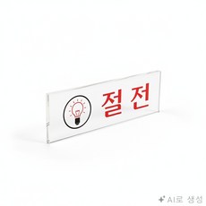 모두상회 절전 표지판 120x40mm 전기절약표지판