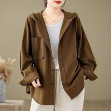 여성 버튼 자켓 무드 겨울 후드 가을 봄 점퍼 잠바 바람막이 아우터 은창]포켓 스트링