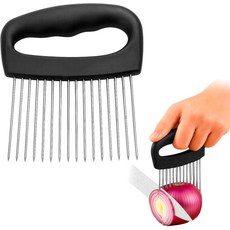 양파 슬라이서 슬라이스용 홀더 토마토 아보카도 달걀 및 기타 채소 16개의 긴 바늘이 있는 스테인리스 스틸 야채 초퍼 주방 도구