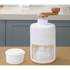 手搖刨冰機 手動碎冰機 食品級ABS機身 不鏽鋼刀片 附製冰盒 易拆洗, 1個, 刨冰機｜買就送冰盒