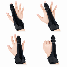 방아쇠 수지 엄지 보호대 검지 중지 약지 손가락 고정 테이핑, 1개, 블랙 1개