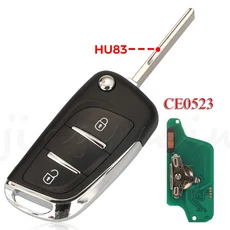 BEST KEY 수정된 플립 원격 자동차 키 푸조 207 308 ASKFSK 433Mhz ID46 시트로엥 C2, 01 FSK, 1개