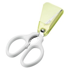 SHIMOMURA 下村 Fru-Veggie 日本製蔥花廚房剪刀, 1把, 白色 綠色