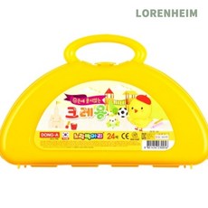 로렌하임 동아 크레파스 24색 노랑병아리 크레용 1개입 놀이용문구