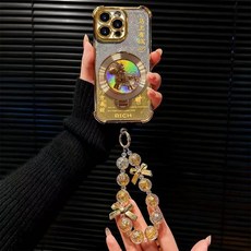 防摔殼 A36 A51 4G A53 A54 A55 A56 M12 5G 新款手機保護殼, 1個, 金色+卡紙+馬上有錢支架+手链,三星 A52/A52S