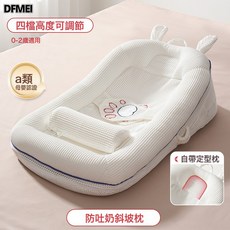 DFMEI 嬰兒防吐奶斜坡墊枕頭新生防溢嗆奶牀中牀寶寶定型安撫躺餵奶神器, 萌萌兔