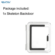 QIUNIU GoPro Hero 3 + 4 방수 하우징 케이스 용 투명 표준 뒷문 커버 마운트 교체, 03 Skeleton Backdoor