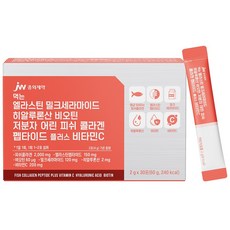 JW중외제약 먹는 엘라스틴 밀크세라마이드 히알루론산 비오틴 저분자 어린 피쉬 콜라겐 펩타이드 플러스 비타민C 30p, 60g, 1개