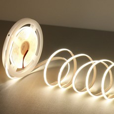 LED바 COB 플렉시블 DC 12V 스트립 면발광 줄조명 1롤 5M, 주백색, 1개