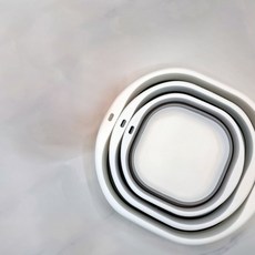 Norris 折疊矩形盆 3 件套, 灰色 3 件套