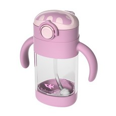 Babymate 兒童吸管珠珠杯-300毫升(粉紅色)附贈清洗水杯矽膠刷, 1個