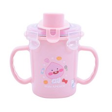 릴팡 리틀프렌즈 이중락 스텐 빨대물통, 리틀어피치, 250ml