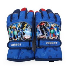 Hello Blue 兒童手指滑雪手套護盾厚實保暖冬季手套初級時尚兒童可愛風格協調手套兒童冬季必備