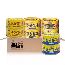 동원 참치기획 4종 100g (살코기+고추+DHA 참치+살코기인워터) 각 1개씩, 2세트