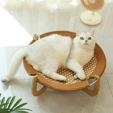 레브펫 고양이 여름 쿨링 해먹 스크래쳐, 1개, 등나무