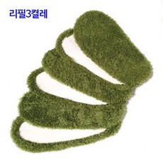 청소슬리퍼 리필패드 3켤레 교체용리필 극세사 걸레슬리퍼용리필, 1세트, 리필-카키여