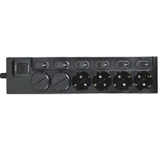 프로탭 국산 개별스위치 절전 멀티탭 6구 안전커버, 1세트, 블랙, 0.5m