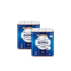 크리넥스 울트라클린 천연펄프 3겹 고급롤화장지, 25m, 24개입, 2개