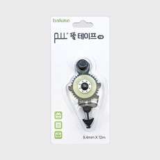 바르네 풀테이프 리필 BGT-0180R (8.4mm x 12m) / 바르네풀테이프리필 접착테이프 글루테이프 테이프풀 양면테이프 문구테이프풀 풀테이프바르네, 1개, 투명