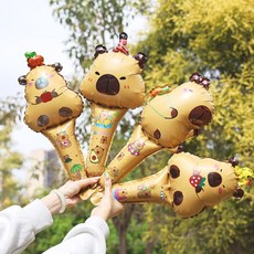 토이랄라 (5p) 카피바라 응원봉 풍선 응원막대 응원도구 막대풍선 운동회, 랜덤