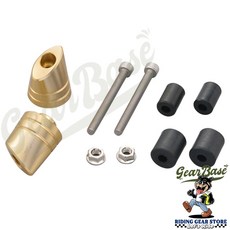 【吉兒基地 Gear Base】DAYTONA 個性削切 雙線條 六角形 端子 鋁合金平衡端子 通用型 φ14-19, 1個, 金色