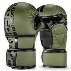 FIVING 권투 글러브 mma 타이 트레이닝 글러브 성인 남녀 공용, 1세트, 그린