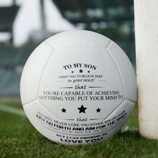 標準5號足球 加厚防爆 復古文案設計 適合送禮, 白色,贈 氣筒 氣針 網兜, 1個