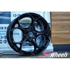 FK鋁圈 17吋 5/108 S891 亮黑鋁合金輪圈，提升操控與燃油效率, 1個