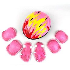 兒童護臀褲 輪滑花樣溜冰 屁股墊 護膝 護肘 防摔褲 平衡車護具套裝 運動, 1個, （粉）頭盔+陞級款護具套裝