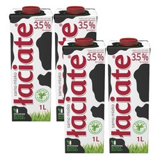 와치아테 멸균 우유 3.5%, 1L, 4개